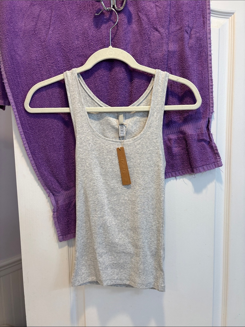 NWT SKIMS Light Gray Ribbed Tank